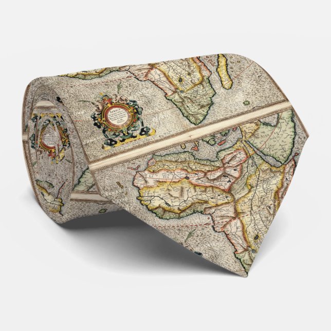 Gravata Vintage Map of Africa (1596) (Rolled)