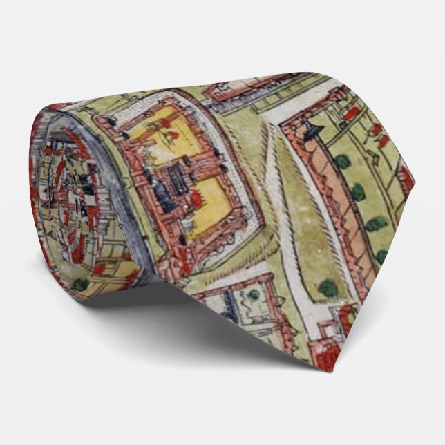 Gravata Vintage Map of London England (1598) (Rolled)