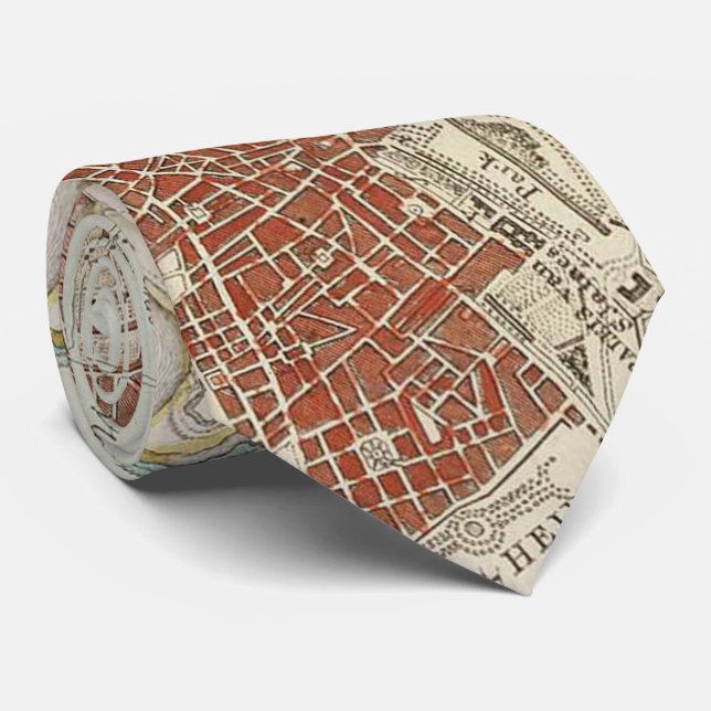 Gravata Vintage Map of London England (1754) (Rolled)