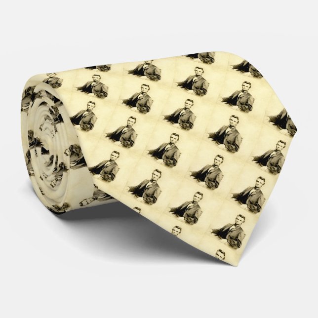 Gravata VINTAGE RARO do presidente Abraham Lincoln (Rolled)