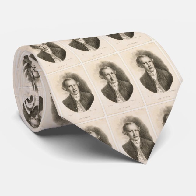 Gravata Vintage - Retrato Ilustrativo de Joseph Warren (Rolled)