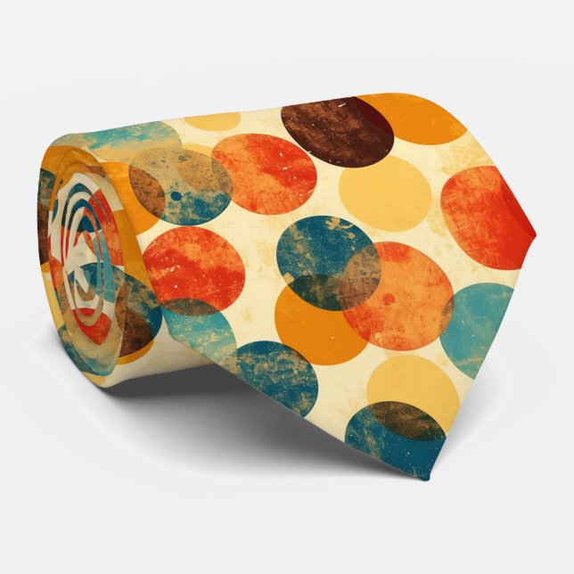 Gravata Vintage Retro Grandes Bolinhas (Rolled)
