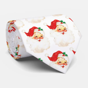 Gravata Vintage Retro Jolly Old Papai Noel Natal
