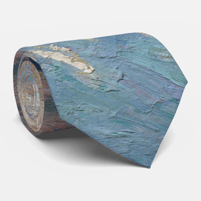 Gravata Vintage Tom Thomson Painting Algonquin Park Canadá (Rolled)