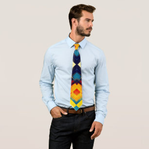 Gravata Vintage Vibs Em Cores: Na moda Geométrico Forms