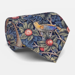 Gravata Vintage Woodpecker Floral Tapeçaria William Morris