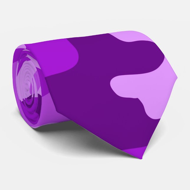 Gravata Violet Camo Neck Tie (Rolled)