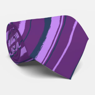 Gravata Violeta e Marinho com faixas de pincel