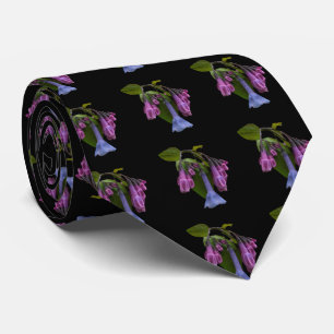 Gravata Virginia Bluebells Wildflower Neck Tie