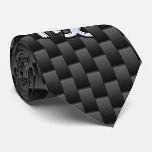Gravata Virgo Zodiac em Impressão de Fibra Carbono Carbon