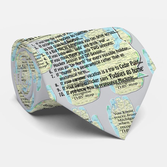 Gravata Você Pode Ser Um Michigander Se: (Rolled)