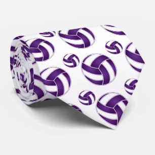 Gravata Voleibol de 🏐 Roxo e Branco