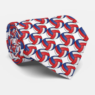 Gravata Voleibol desportivo - Vermelho, Branco e Azul