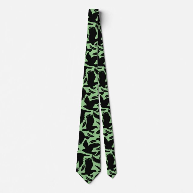 Gravata Voo de Eagles Black.w L Green BG (Frente)