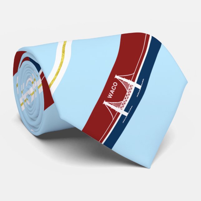 Gravata Waco (Texas), bandeira da cidade, Neck Tie (Rolled)