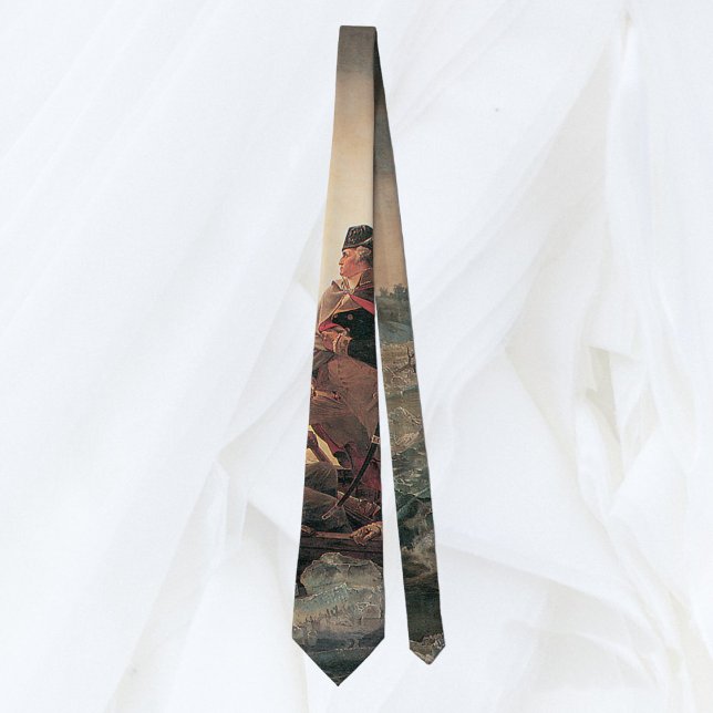 Gravata Washington cruzando o Delaware por Emanuel Leutze (Criador carregado)