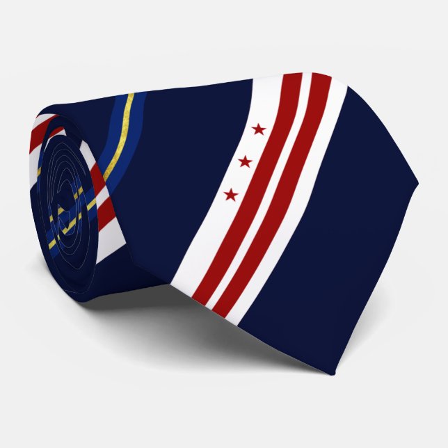 Gravata Washington D.C., bandeira da cidade, Neck Tie (Rolled)