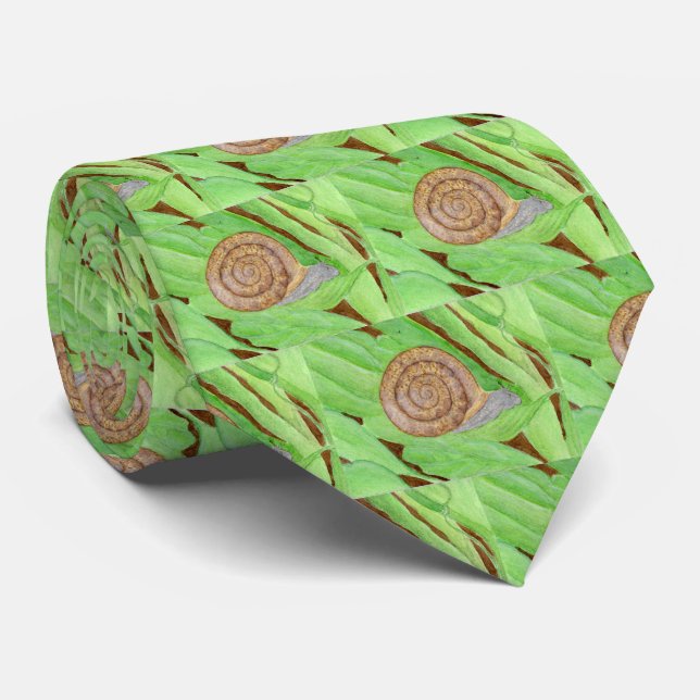 Gravata Watercolor de Snail (Rolled)