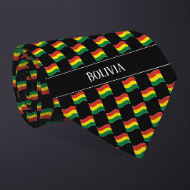 Gravata Wavy Bolivia Flag Pattern