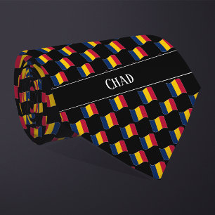 Gravata Wavy Chad Flag Pattern