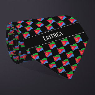 Gravata Wavy Eritrea Flag Pattern