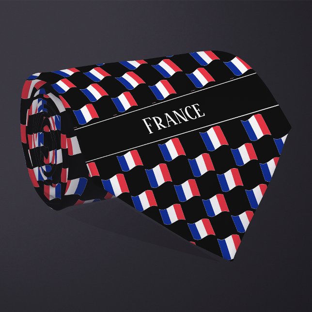 Gravata Wavy France Flag Pattern (Criador carregado)