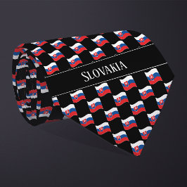 Gravata Wavy Slovakia Flag Pattern 