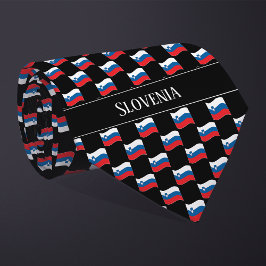 Gravata Wavy Slovenia Flag Pattern 