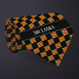 Gravata Wavy Sri Lanka Flag Pattern