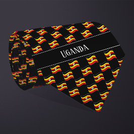 Gravata Wavy Uganda Flag Pattern