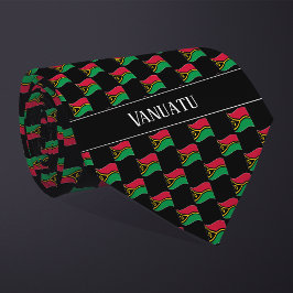 Gravata Wavy Vanuatu Flag Pattern 