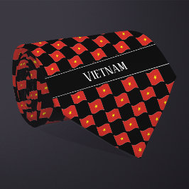 Gravata Wavy Vietnam Flag Pattern 
