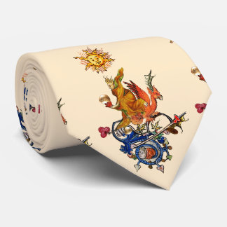 GRAVATA WEIRD MEDIEVAL BESTIARY,ALCHEMIST,RED DRAGON ,SUN 