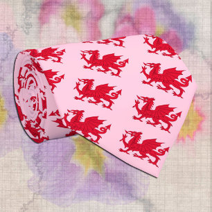 Gravata Welsh Dragon Tie & Cymru Red Dragon / País de Gal