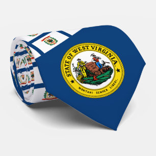 Gravata West Virginian Flag & Seal, Flag of West Virginia