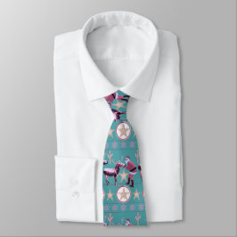 Gravata Western Christmas Donkey Reindeer Neck Tie
