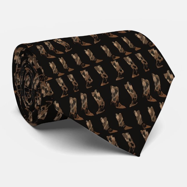Gravata Western Cowboy Boots Mens Necktie (Rolled)