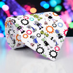 Gravata Whimsical Robots Fun Custom Necktie Tie<br><div class="desc">Whimsical Fun Custom Necktie: A statement piece that adds a touch of retro fashion to any outfit. This eye-catching design is perfect for those who love pop culture and unique accessories. Ideal for expressing your personal style and making a memorable impression.</div>