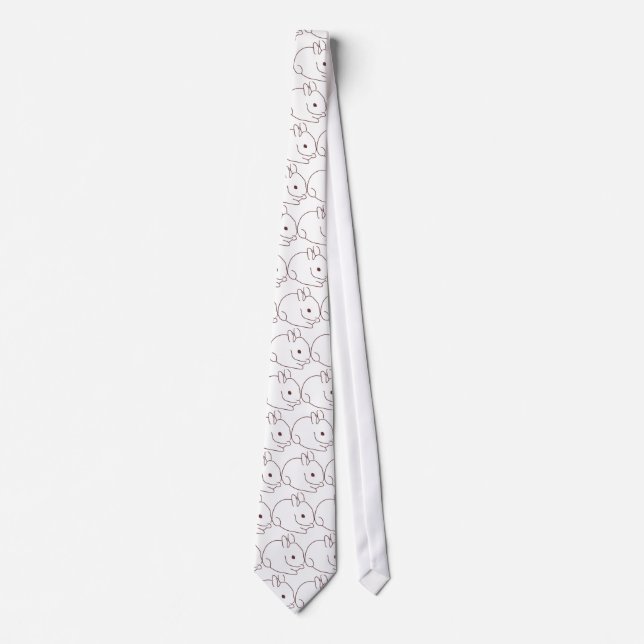 Gravata White Bunny Tie (Frente)