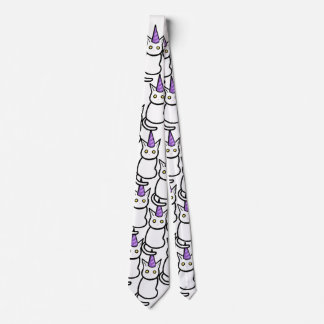 Gravata White Cat Celebration Tie