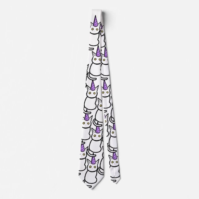 Gravata White Cat Celebration Tie (Frente)