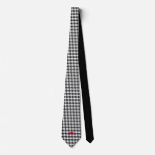 Gravata White Checkerboard Negra INICIAIS Esporte Clássico