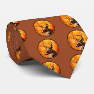 Gravata Whitetail Deer no outono, Vermelho Castanho