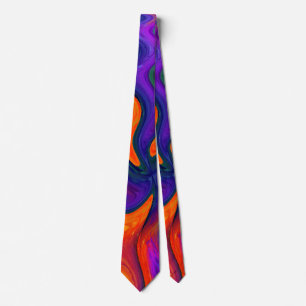 Gravata Wild Thing moderna abstrato-arte legal