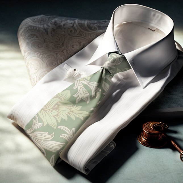 Gravata William Morris Chrysanthemum Pattern Neck Tie (Criador carregado)