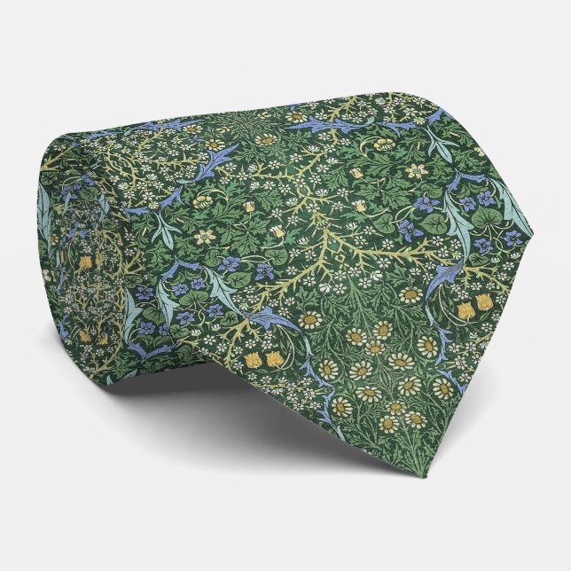 Gravata William Morris Floral Vintage Art (Rolled)