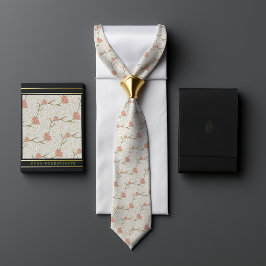 Gravata William Morris Garden Tulip Floral Patterno