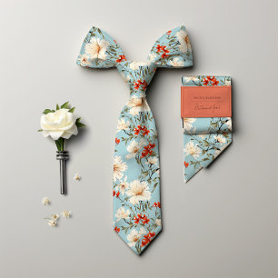 Gravata William Morris Inspirou Cherry Blossom Floral