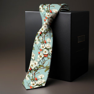 Gravata William Morris Inspirou Cherry Blossom Floral