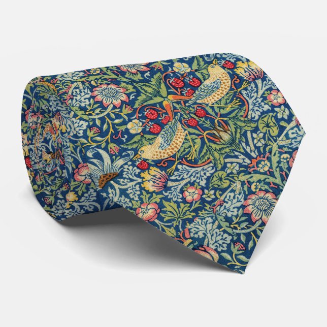 Gravata William Morris - Ladrão de Morango (Rolled)